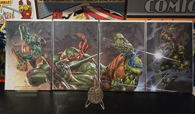 TEENAGE MUTANT NINJA TURTLES 8-9-10-11 TAN Virgin Connecting Set LTD 600