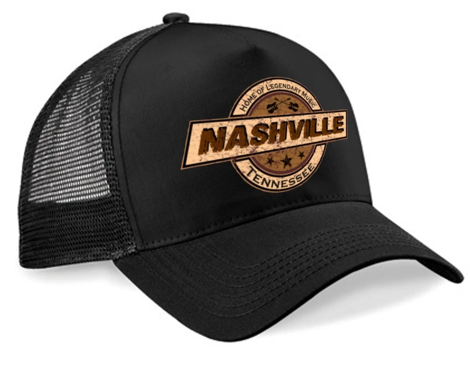 Hellmotors Nashville Trucker Cap V8 Old School Hot Rod Biker Basecap V8 Schwarz - Bild 1 von 1
