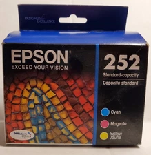 Genuine Epson T252520 252 Color Ink Cartridge Set Exp 03/23