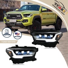 For 2016-2022 Toyota Tacoma Drl Full Led Sequential Triple Projector Headlights