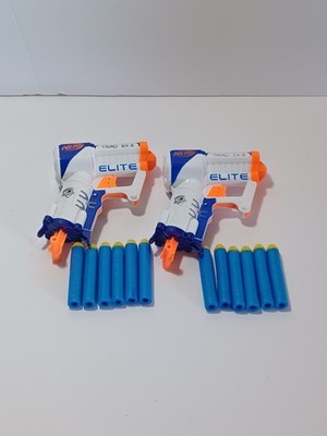 2 Nerf Elite Triad EX-3 3-Shot Hand Blasters w/Foam Bullets