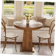  Solid Wood Round Dining Table, 31.5" Small Kitchen Table for 2, Modern 