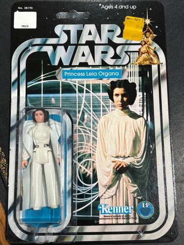 Star Wars Vintage Princess Leia Organa on an unpunched 12 back card MOC 1977