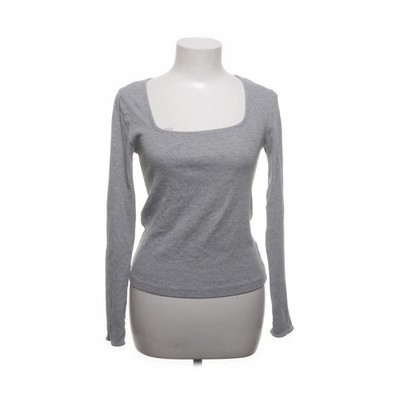 Mango, Langarmshirt, Größe: M, Grau, Einfarbig, Rippenstrick, Damen #5Xq