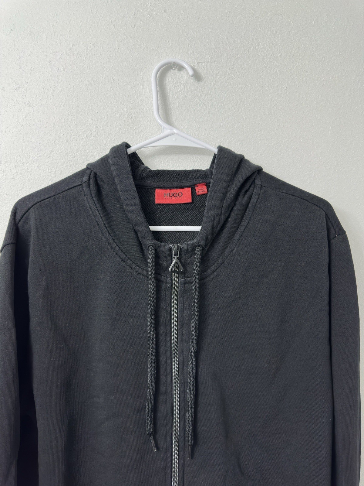 HUGO BOSS Daple202 Hooded Zip Up Sweatshirt Mens Extra Large Black thumbnail 9