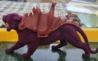 Vintage Motu Skeletor’s Battle Cat Panthor 1981 Purple Fur He Man Action Figure
