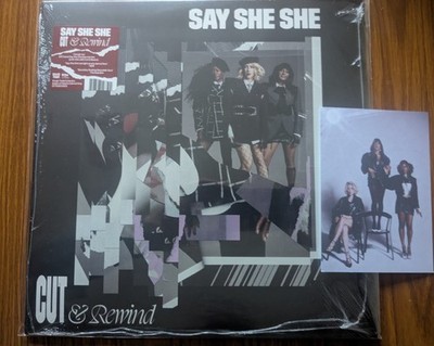 SAY SHE SHE-CUT & REWIND CLEAR RED / BLACK SPLATTER VINYL + BONUS LIVE CD & CARD