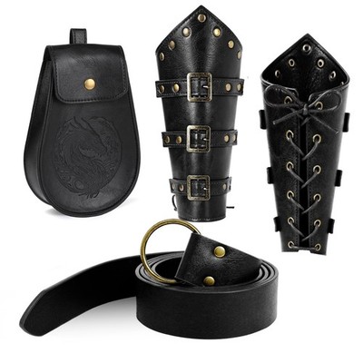 WooHand Renaissance Accessories Set for Men & Women   3PCS One Size, Black