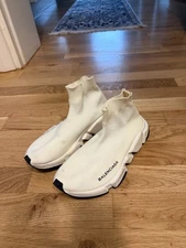 Balenciaga Speed Trainer Sneakers – White – Size 37 – Pre-Owned