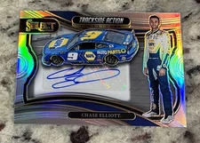 Chase Elliott 2025 Panini Select Trackside Action Signatures Silver Auto Napa