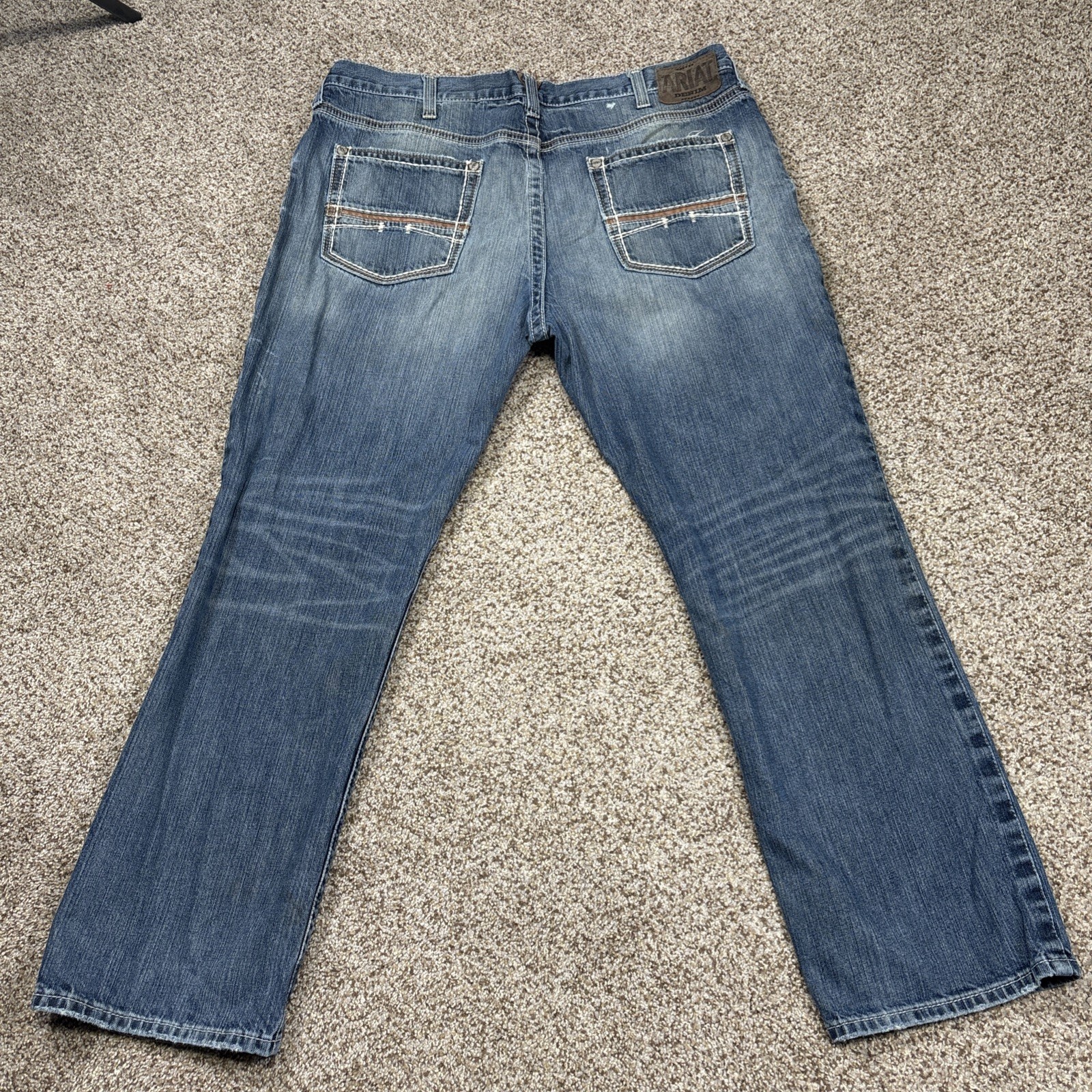 Ariat Jeans Mens 40x32 Blue M4 Low Rise Boot Workwear Denim Fits 40 X 31 - View 16