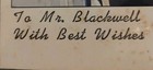 President George W. Bush Autographed Card To Senator William Hartwell Blackwell — photo 2