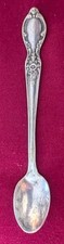 c.1954 VICTORIAN ROSE WM Rogers Son Silver Plated Baby Spoon 5" Flatware