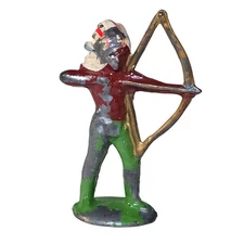 2B12A Barclay Toy Soldier Indian Shooting Bow Native American Vintage Dimestore