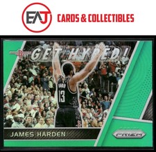 James Harden 2017-18 Panini Prizm Get Hyped! Prizms Green #GH-JH Houston Rockets