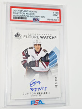 Clayton Keller PSA 9 Mint 2017 SP Authentic Future Watch Autograph Rookie 7/999