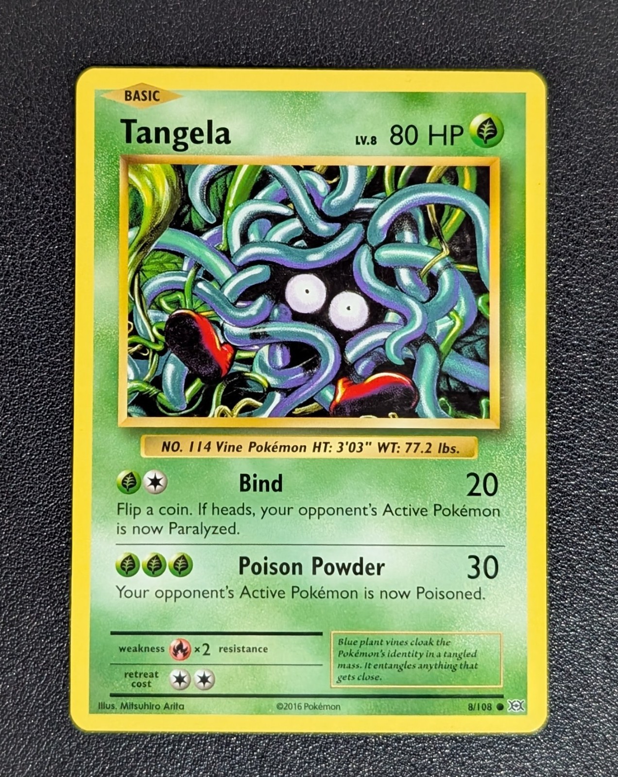 2016 Tangela 8/108  XY Evolutions Pokemon TCG Card