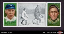 1912 T202 Hassan Joe Tinker / Ed Lennox Harry Lord At Third  Cubs HOF 1.5 - FAIR