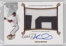 2017 Leaf Trinity Bronze Holofoil Spectrum Kevin Maitan #PA-KM1 Patch Auto 0s55