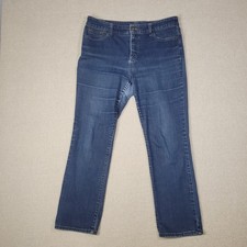 St Johns Bay Womens Stretch Denim Jeans Size 12 Straight Leg