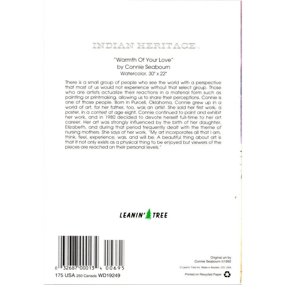 New Leanin Tree Greeting Card Indian Wedding Connie Seabourn Warmth of Your Love - Image 4 of 4