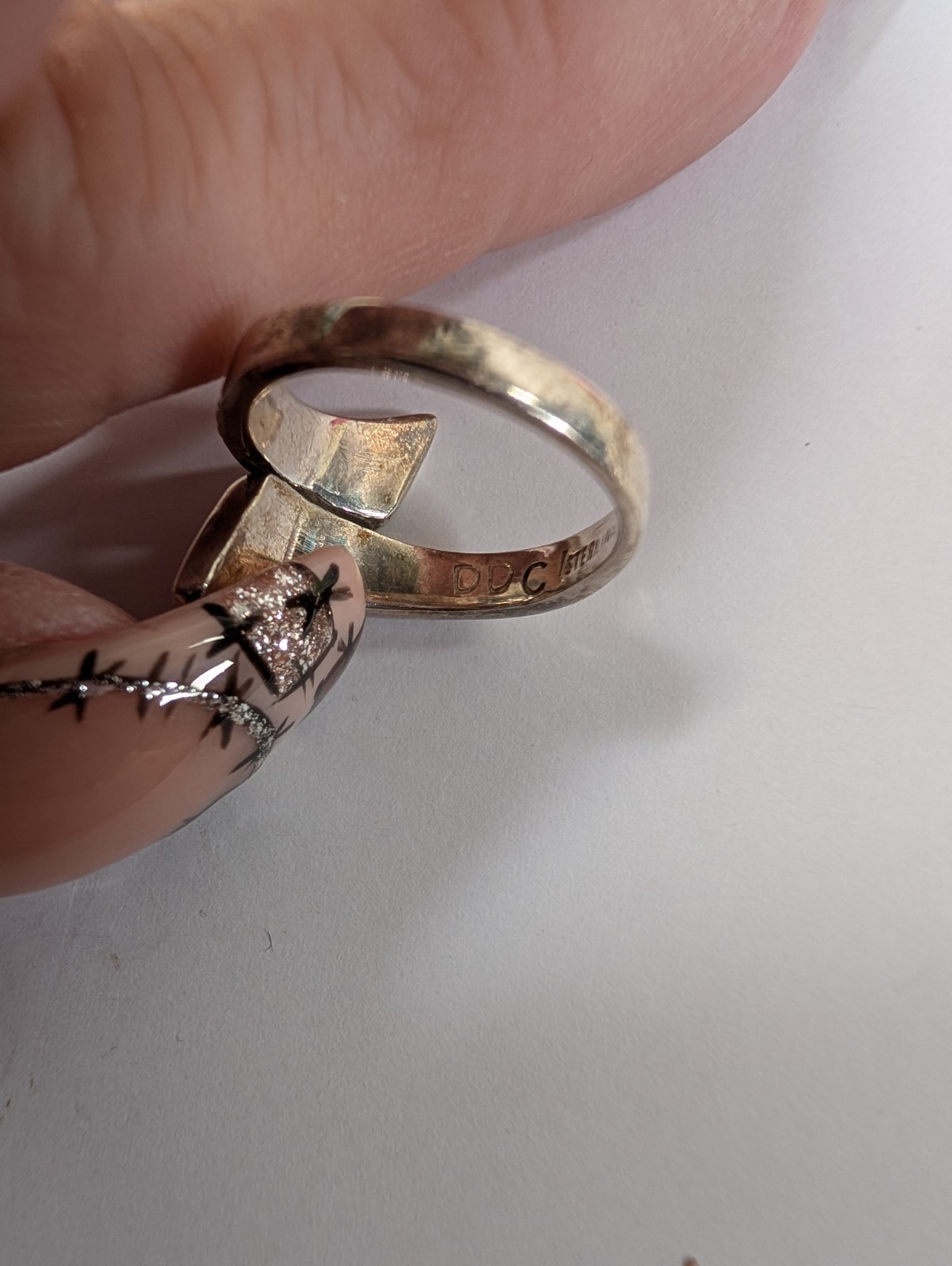 Sterling Silver DDC Accented Statement Ring with … - image 3