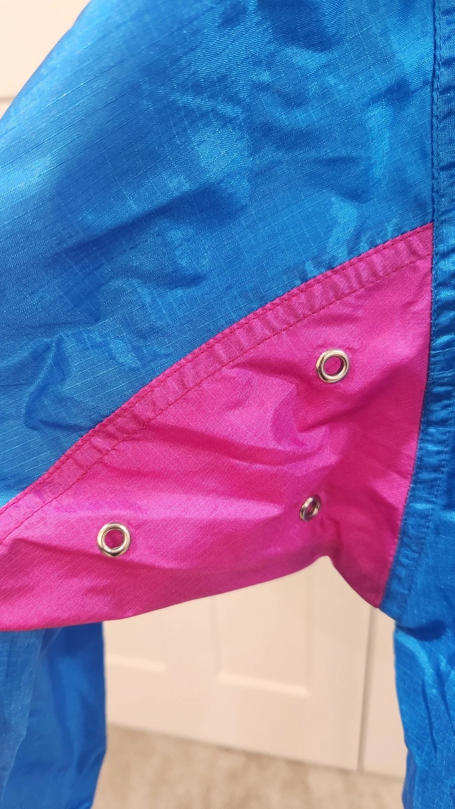 Vintage 90s Neon Colorblock Windbreaker Pullover Jacket Rivers Edge Small - product detail image 11