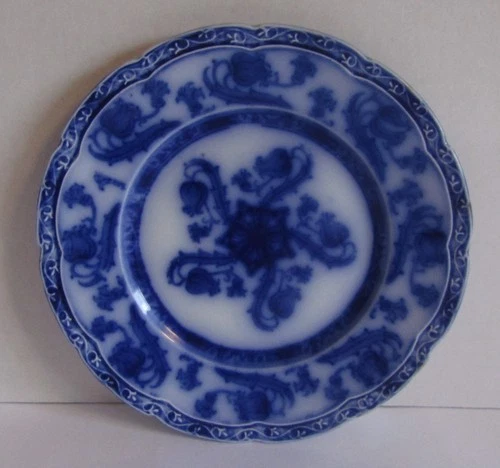 Antique Flow Blue Clementson Bros Saxon England Plate RARE