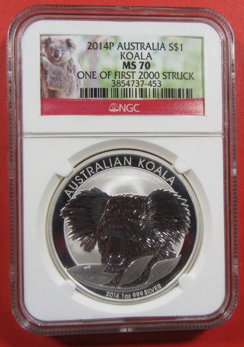 Australian Koala MS 70 Graded 1 oz Precious Metal Content per Unit