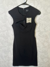 ASOS Black Cutout Cowl Neck Mini Dress Size 4