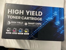 202A Toner Cartridges 4 Pack High Yield Replacement for HP 202A Black Cyan Ye...