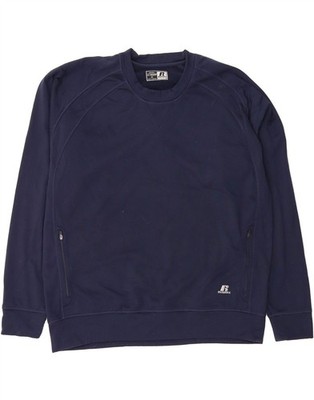 RUSSELL ATHLETIC Herren Dri-Power Sweatshirt Pullover XL Navy Blau Polyester BQ04