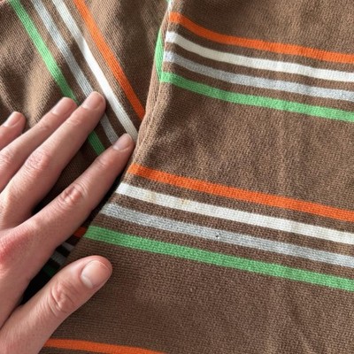 Southpole Authentic Collection Y2K Brown Orange Stripe Polo Shirt