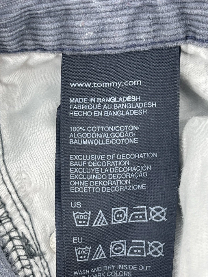 Tommy Hilfiger Pantalones Clásicos Pana Niñas Talla 14 Tiro Medio Azul Medidas 26X26 Foto 4 de 4