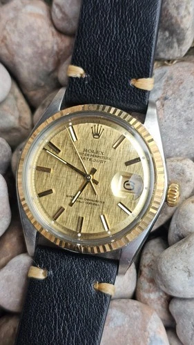 Vintage Rolex Datejust 1601 Champagne Dial Two-Tone Men's Automatic Watch 1974