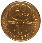 Malagasy, 1970 20 Francs, KM12, FAO, BU, NR, 7-14 — photo 1