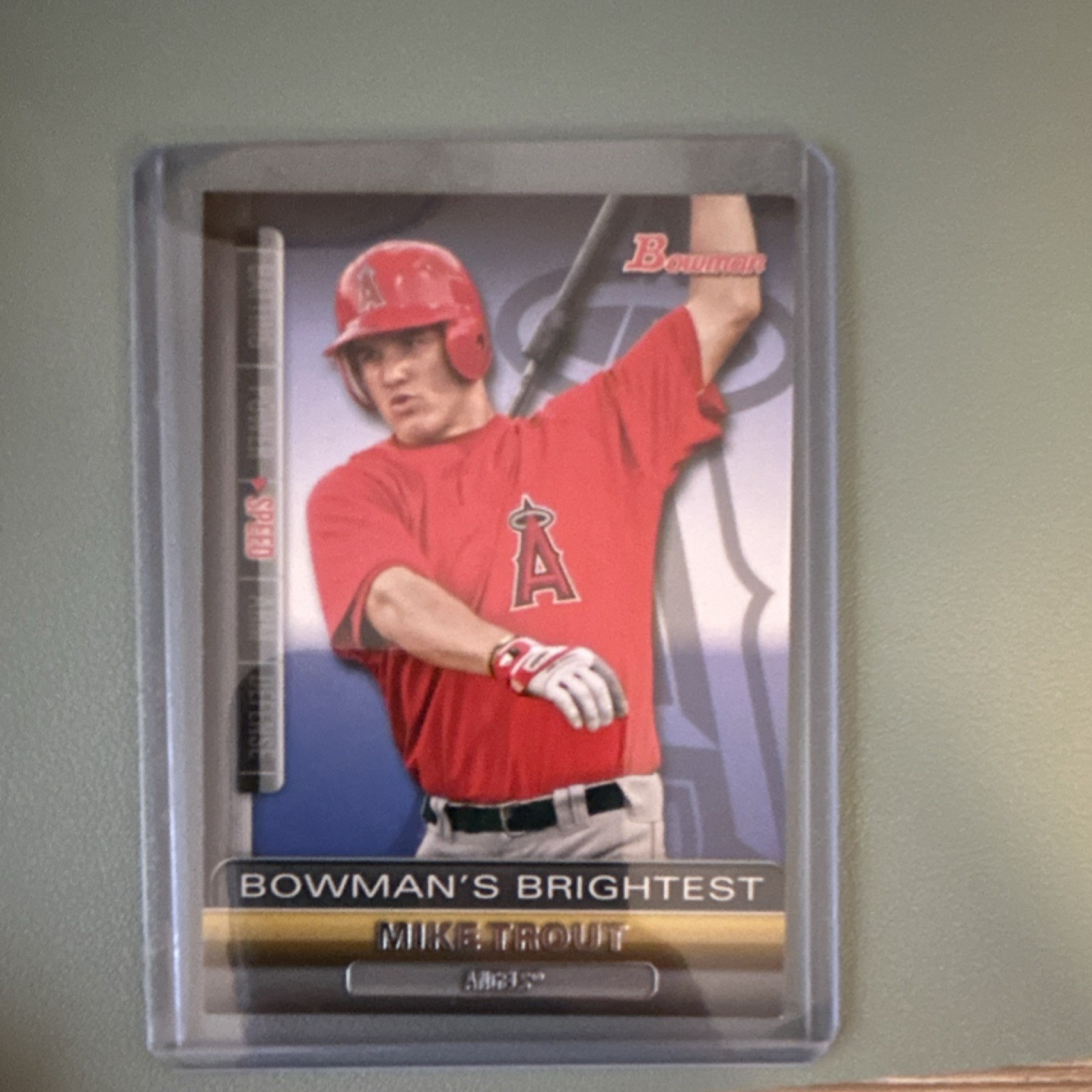 2011 Bowman Mike Trout Bowman's Brightest Insert #BBR6 Los Angeles Angels