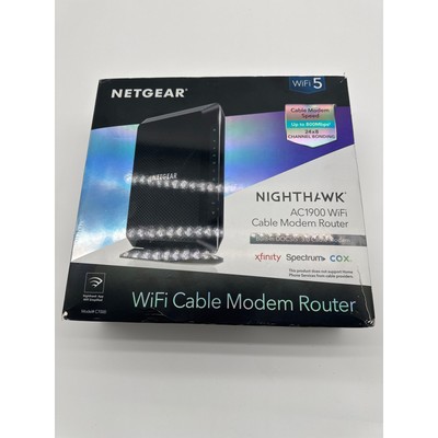 NETGEAR Nighthawk Dual Band AC1900 Cable Modem Router - Black (C6900-100NAS)