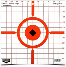 Rigid 12" High-Contrast Paper Shooting Targets for Short or Long Range 10 Pack