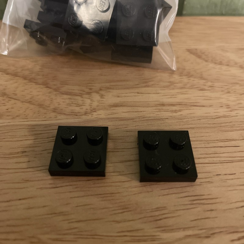 LEGO Black Plate 2 x 2