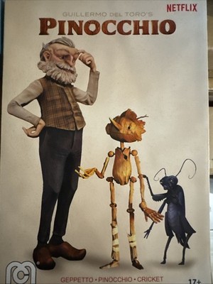 Netflix Pinocchio Del Toros Figure Set Geppetto Cricket LIMITED EDITION NEW 2022
