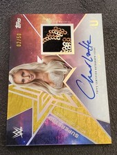 2025 Topps WWE Universe Charlotte Flair Patch Auto /50 Gold Signatures