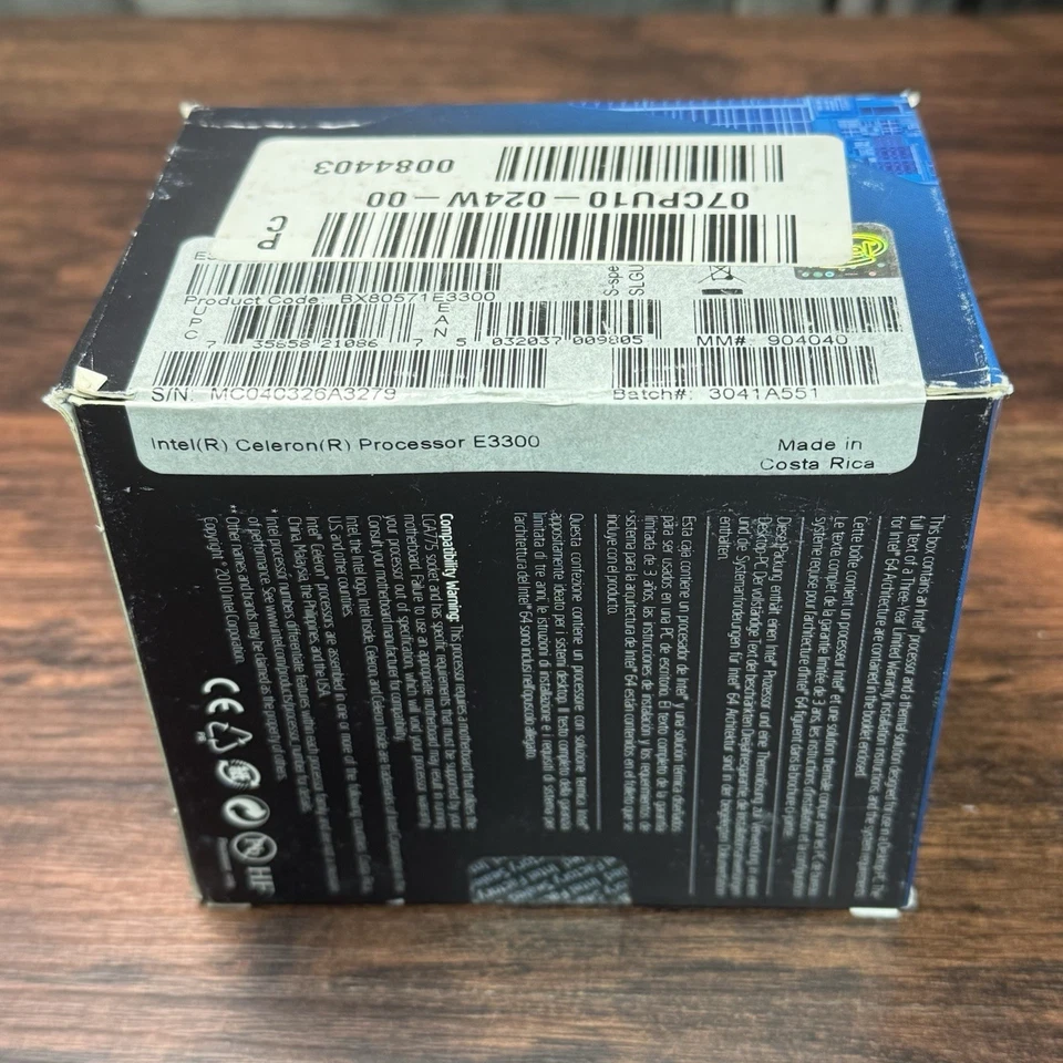 Intel Celeron E3300 2.5GHz CPU Socket LGA 775 New Sealed - Image 2 of 3