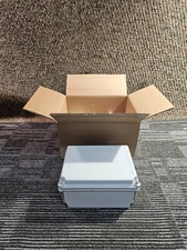 nVent HOFFMAN A864CHSCFG 8x6x4 Enclosure, Junction Box, Fiberglass, Light Gray