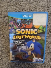 SEGA Sonic Lost World Deadly Six Bonus Wii U Manual Case Disc NTSC-U/C E10+ 2013