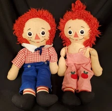Vintage Raggedy Ann & Andy Dolls by Knickerbocker - 