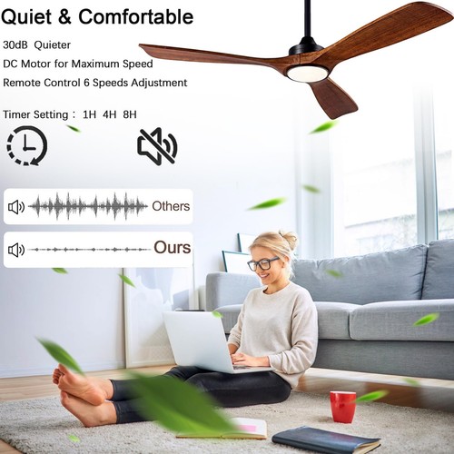 Ceiling Fans with Lights, 52 Inch Ceiling Fan with Remote/APP Control,3CCT Di... - Picture 3 of 8