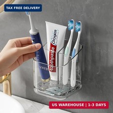 Toothbrush Holders for Bathrooms, 3 Slots Detachable Electric Toothbrush Holder