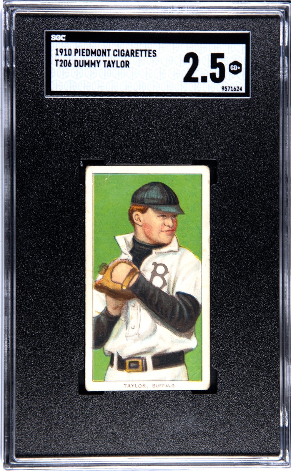 1910 T206 Dummy Taylor 350 Piedmont Buffalo SGC 2.5 GD +  NO CREASES Centered