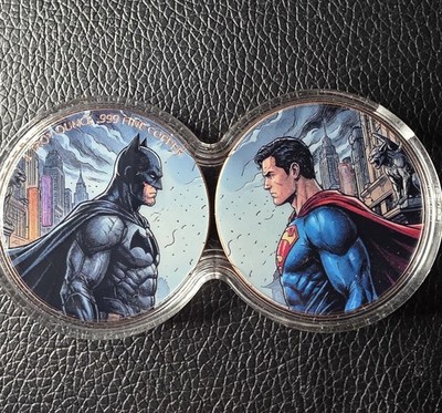 BATMAN vs SUPERMAN 2×1oz 銅メダル Dual Battle Sets Series 2 x 1 oz Batman vs Superman Copper Medals